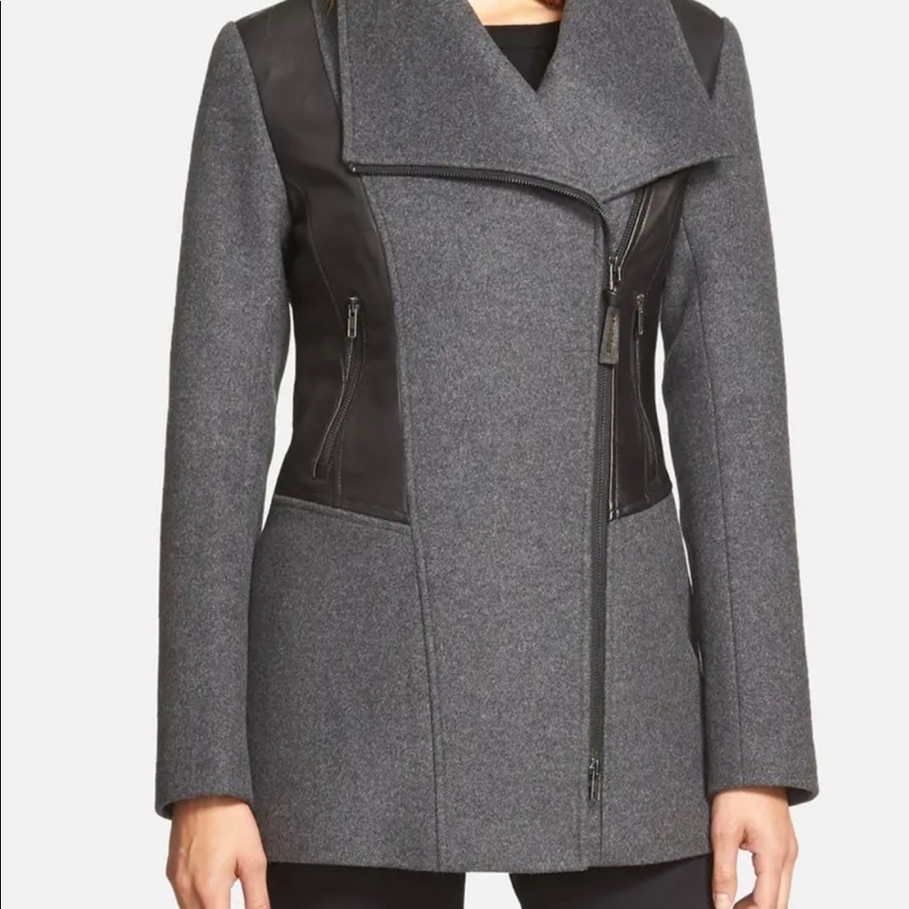 MACKAGE charcoal grey jacket.